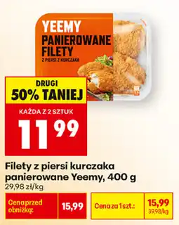 Biedronka Filety z piersi kurczaka panierowane Yeemy oferta