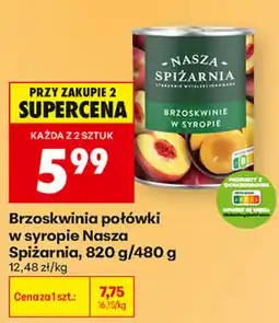 Biedronka Brzoskwinia połówki w syropie Nasza Spiżarnia oferta