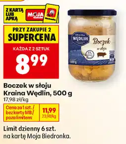 Biedronka Boczek w słoju Kraina Wędlin oferta