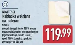 ALDI Novitesse Nakładka wełniana na materac oferta