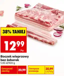 Biedronka Boczek wieprzowy bez żeberek oferta