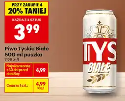 Biedronka Piwo Tyskie Białe oferta