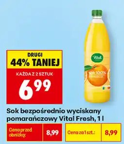 Biedronka Sok bezpośrednio wyciskany pomarańczowy Vital Fresh oferta