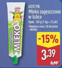 ALDI Mleko zagęszczone w tubce oferta