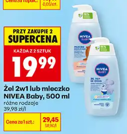 Biedronka Żel 2w1 lub mleczko NIVEA Baby oferta