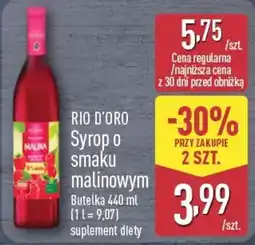 ALDI Syrop o smaku malinowym Rio D'Oro oferta