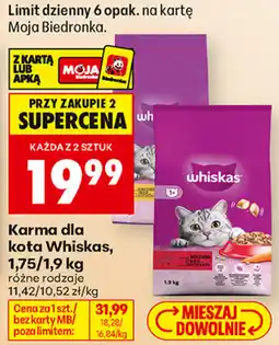 Biedronka Karma dla kota Whiskas oferta