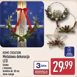ALDI Home Creation Metalowa dekoracja LED oferta