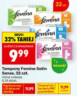 Biedronka Tampony Femina Satin Sense oferta