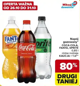 Napój gazowany coca-cola, fanta, sprite