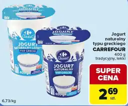 Carrefour Market Jogurt naturalny typu greckiego CARREFOUR oferta