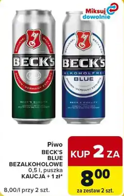 Carrefour Market Piwo BECK'S BLUE BEZALKOHOLOWE oferta