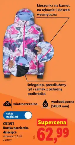 Lidl CRIVIT Kurtka narciarska dziecięca oferta