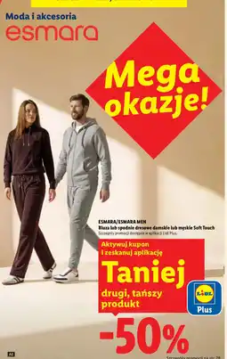 Lidl Esmara/ Esmara Men Bluza lub spodnie dresowe damskie lub męskie Soft Touch oferta