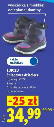 Lidl Lupilu Śniegowce Dziecięce oferta