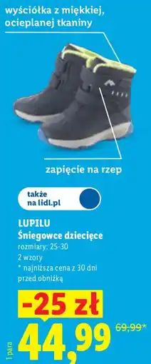 Lidl LUPILU Śniegowce dziecięce oferta