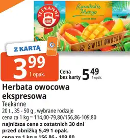 E.Leclerc Herbata owocowa ekspresowa Teekanne oferta