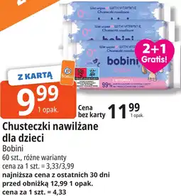 E.Leclerc Chusteczki nawilżane dla dzieci Bobini oferta