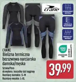 ALDI CRANE Bielizna termiczna bezszwowa narciarska damska/męska oferta