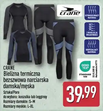 CRANE Bielizna termiczna bezszwowa narciarska damska/męska