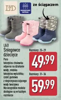 ALDI L&D Śniegowce dziecięce oferta