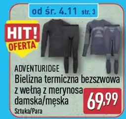 ALDI Bielizna termiczna bezszwowa z wełną z merynosa oferta