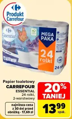 Carrefour Papier toaletowy CARREFOUR ESSENTIAL oferta
