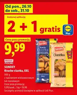 Lidl Kruche ciastka XXL z nadzieniem wieloowocowym Sondey oferta