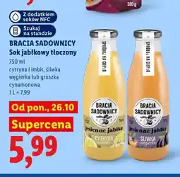 Lidl Sok jabłkowy tłoczony śliwka węgierka Bracia Sadownicy oferta