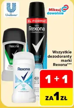 Carrefour Wszystkie dezodoranty marki Rexona oferta