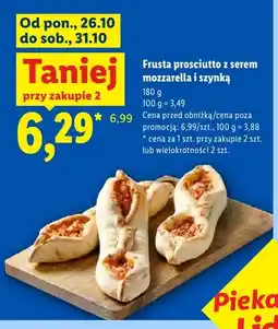 Lidl Frusta prosciutto z serem mozzarella i szynką Piekarnia Lidla oferta