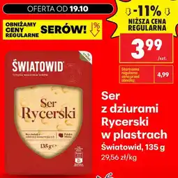 Biedronka Ser z dziurami Rycerski w plastrach Światowid oferta