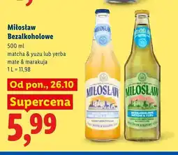Lidl Piwo bezalkoholowe Miłosław yerba mate & marakuja oferta