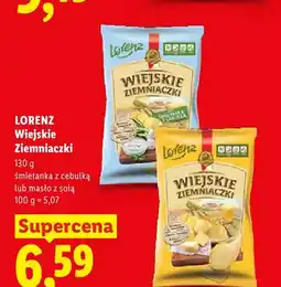 Lidl Chipsy Wiejskie Ziemniaczki śmietanka z cebulką Lorenz oferta