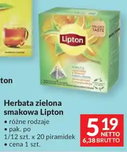 Makro Herbata zielona smakowa Lipton oferta