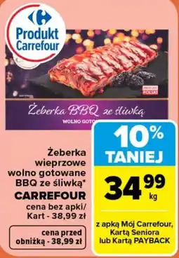 Carrefour Żeberka BBQ ze śliwką oferta
