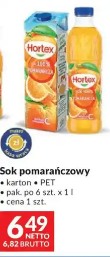 Makro Sok pomarańczowy Hortex oferta