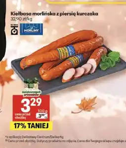 Delikatesy Centrum Kiełbasa morlińska z piersią kurczaka Morliny oferta