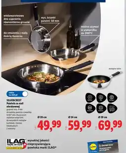 Lidl Patelnia ze stali nierdzewnej Ø24 cm Silvercrest oferta