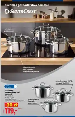 Lidl Zestaw garnków ze stali szlachetnej Silvercrest oferta