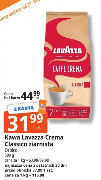 Kawa Lavazza Crema Classico ziarnista