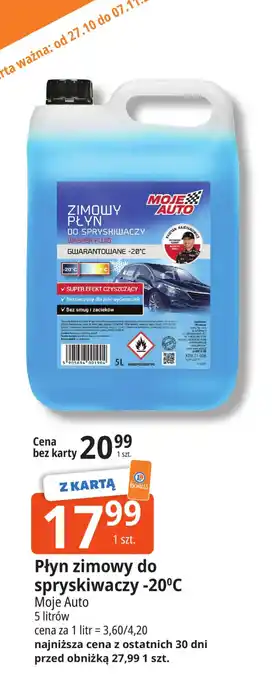 Płyn zimowy do spryskiwaczy -20°C Moje Auto