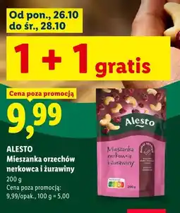 Lidl Mieszanka orzechów nerkowca i żurawiny Alesto oferta