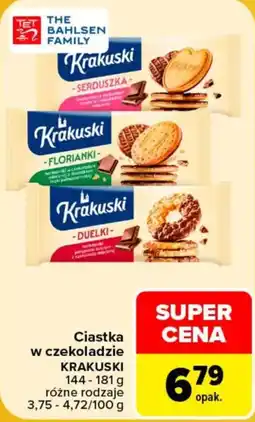 Carrefour Ciastka w czekoladzie Krakuski oferta