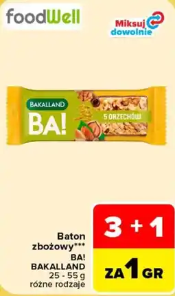Carrefour Baton zbożowy BA! BAKALLAND oferta