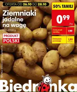 Biedronka Ziemniaki jadalne oferta