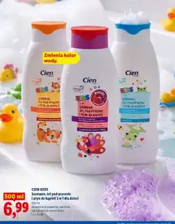 Lidl Szampon żel pod prysznic i płyn do kąpieli 3 w 1 dla dzieci sensitive Cien Kids oferta