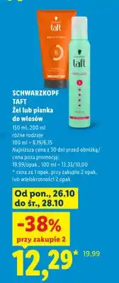 Lidl Żel do włosów Schwarzkopf Taft Maxx Power oferta