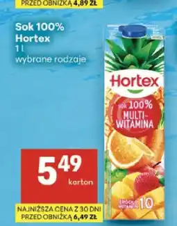 Delikatesy Centrum Sok Hortex 100% oferta