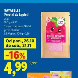 Lidl Perełki do kąpieli Bayabelle oferta